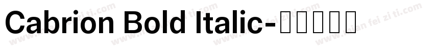 Cabrion Bold Italic字体转换